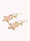 Marbelized Star Duo Clip - Colors: Pink Pearlescence & Mother of Pearl White